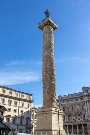 Marco Aurelio column in Rome, Italy の写真素材