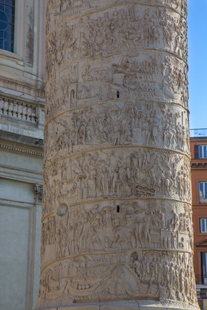 Trajan's Column in Romeの写真素材