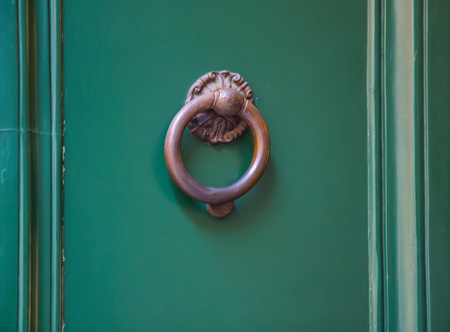 Door knocker - Rome, Italyの写真素材