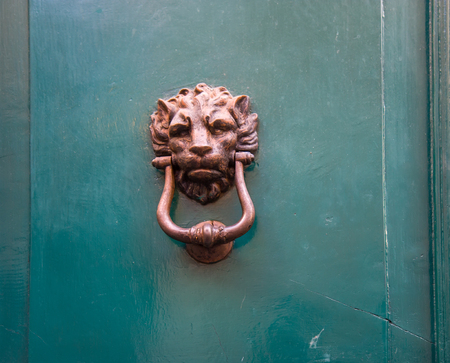 Door knocker - Rome, Italyの写真素材