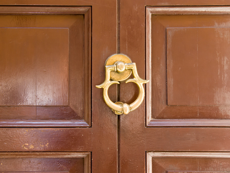 Door knocker - Rome, Italyの写真素材