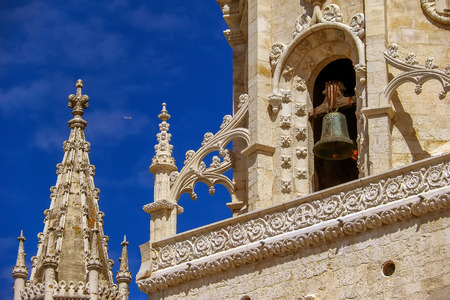 Jeronimos Monastery or Abbey in Lisbon, Portugal, aka Santa Maria de Belem monastery. Classified as UNESCO World Heritage as a masterpiece of the Manueline artのeditorial素材