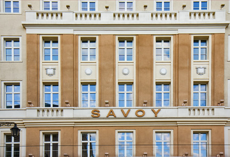 Hotel Savoy logo in Bratislavaのeditorial素材