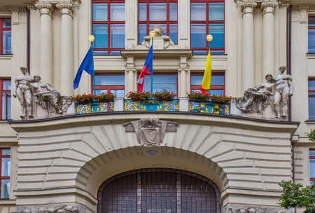 Building of the Prague City Hallの写真素材