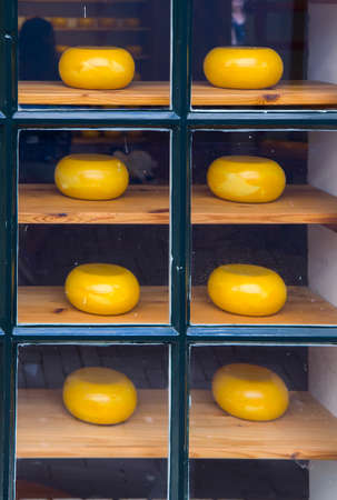 Homemade cheese in Amsterdam shopの写真素材