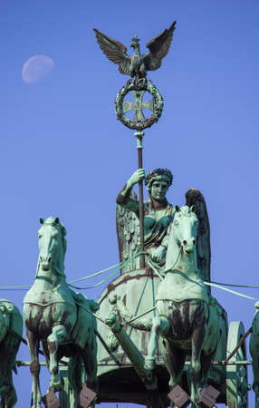 Quadriga of the Brandenburg Gate in Berlin, Germanyのeditorial素材