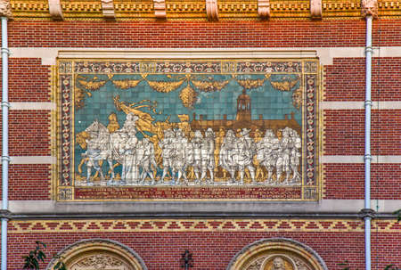 Detail from Dutch national museum in Amsterdam.のeditorial素材
