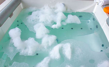 View of the hot tub in the room