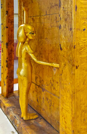 Canopic Chrine of Tutankhamun in Cairo museum, Egypt - Canopic chests contained the internal organs (viscera) of mummiesのeditorial素材