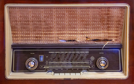Old fashioned radio - front side