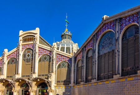 Europa largest fresh produce market in Valencia, Spainの写真素材