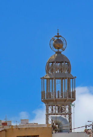 View of the roof Post and telegraph building in Valencia, Spain