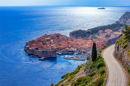 Panorama view of the Dubrovnik, Croatiaの写真素材