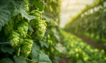 complex, intricate hop cones that are essential for producing flavorful, aromatic craft beerの素材