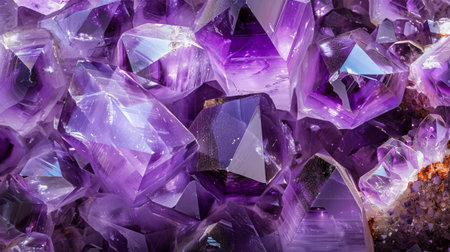 Close-up vie of the collection of vibrant gemstones and crystalsの素材