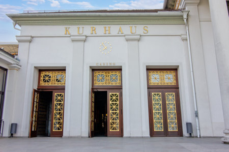Entrance of the Kurhaus and Casino in Baden-Badenの写真素材