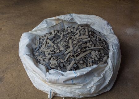 Slag flux after welding from submerge arc weld processの写真素材