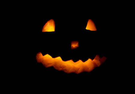 Halloween Pumpkin isolated on dark background.の写真素材