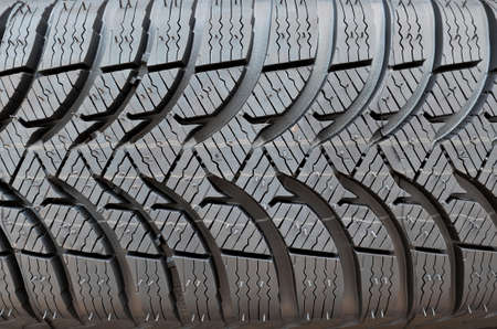 Close up of unused winter car tire.