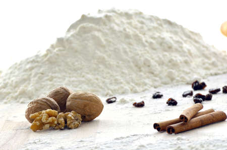 Prepared ingredients for making  Christmas sweets の写真素材