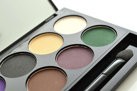 Closeup of eyeshadow makeup palette の写真素材