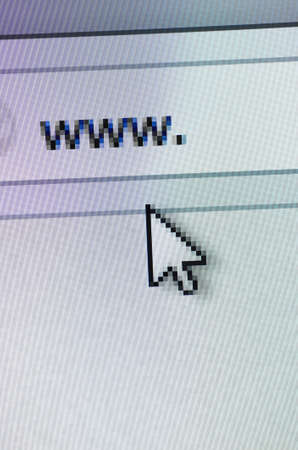 Closeup of internet search bar with www. written in it.の写真素材