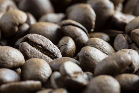 Macro shot of coffee beans.