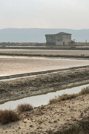 Abandoned old salt pan house at Secovlje Saltpans Natural Park in Slovenia.の写真素材