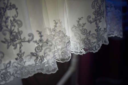 Vintage tulle chiffon texture background. wedding conceptの写真素材