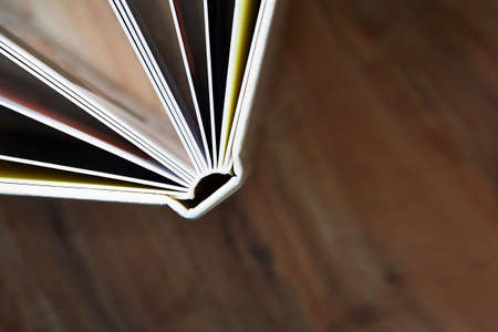 photobook with a cover of light leatherette