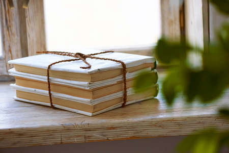 bunch of books related to old ropeの写真素材