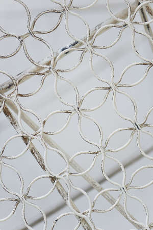 Metallic light white fishnet mesh wire. Textureの写真素材