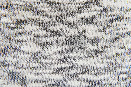 Texture knit gray with white wool. Close