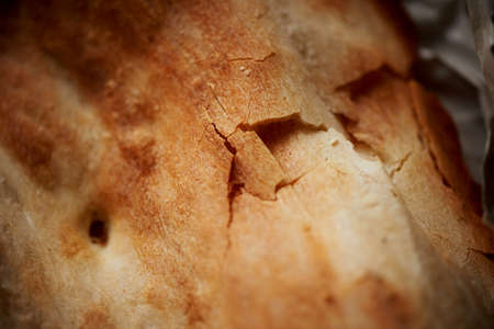 Georgian bread baked in clay oven . Shotis Puri.Fresh with a crispy crustの写真素材