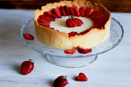 Creamy,a real new York on short pastry. a masterpiece of culinary artの写真素材