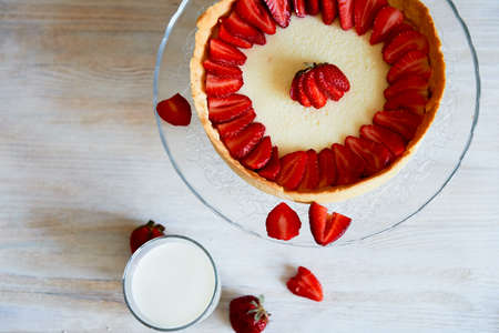 Creamy,a real new York on short pastry. a masterpiece of culinary artの写真素材