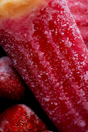 Youth ice pop from the freezer. with a touch of frost and ice. Refreshing in the heat .の写真素材