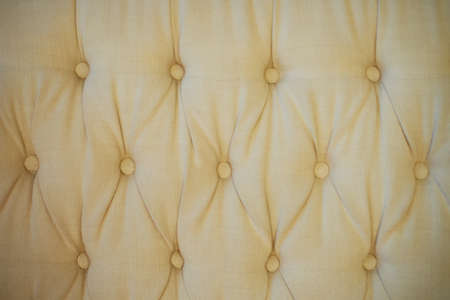 Texture, classic sofa upholstery with light fabric buttons.