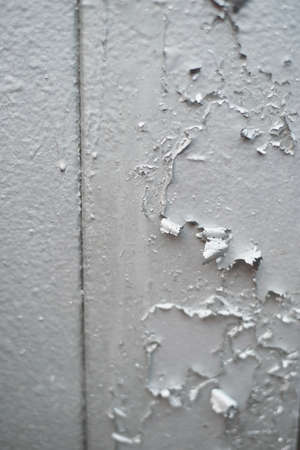 Old peeled silver painted wall.の写真素材