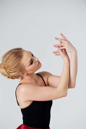 Dancer with graceful hands. Dance as a passionの写真素材