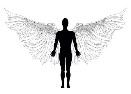 figure of an angel.のイラスト素材