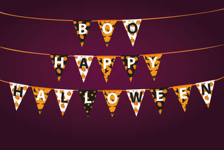 Carnival for holiday with flags of Garland.のイラスト素材