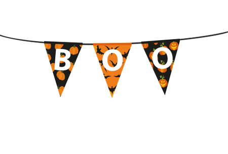 Carnival for holiday Halloween with flags of Garland.のイラスト素材