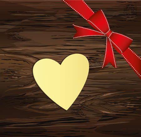 Hand-drawn christmas tree and santa claus and snowman on three yellow stickers. Greeting card. Vector with colorful pencils on wooden backgroundのイラスト素材