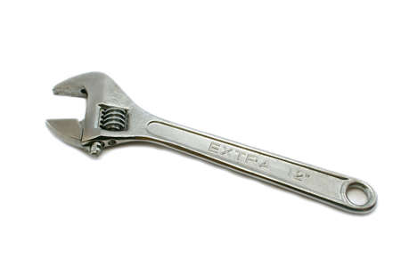 Large 12 inch adjustable wrench laying flat