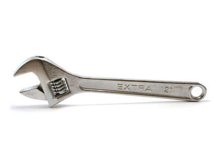 Large adjustable 12inch wrenchの写真素材