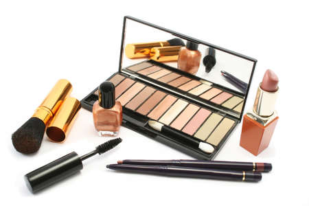 Various cosmetics in a group displayの写真素材