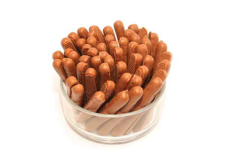 Chocolate covered biscuits known as chocolate fingers - a firm favourite with kids and grown-ups alike.の写真素材