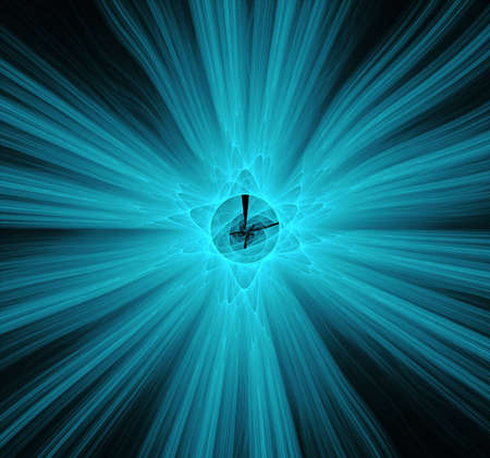 computer generated flame fractal which looks a bit like a turquoise starburst - great wallpaper or backgroundの写真素材