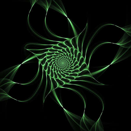 Intricate four lobed spiral fractal